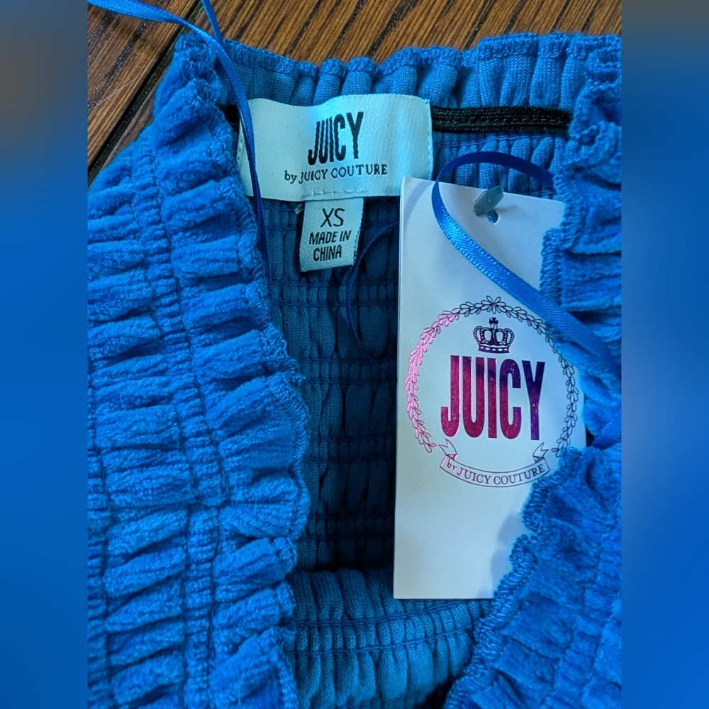 Juicy Couture - Strapless Bluer Terry Cloth Y2K Throwback - Picture 3 of 5